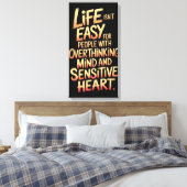 Das Leben ist nicht einfach für Überdenkende und S Leinwanddruck (Insitu (Schlafzimmer))