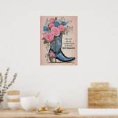 Das Leben ist nicht immer Cowboystiefel-Poster Poster (Küche)