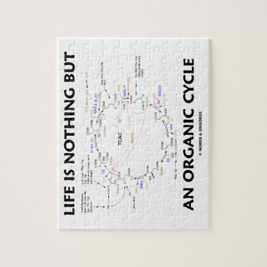 Das Leben ist nichts aber ein Bio Zyklus Krebs Puzzle (Vertikal)