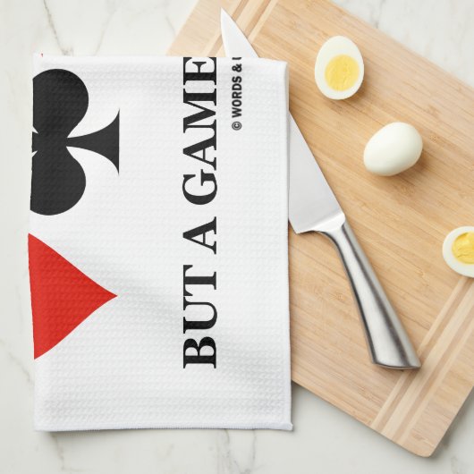 Das Leben ist nichts aber ein Spiel der Brücke Geschirrtuch (Viertel Falte)