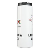 Das Leben ist nichts weiter als eine Spitzenexiste Thermosbecher (Rückseite)