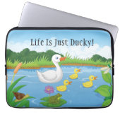 Das Leben ist nur ducky Laptopschutzhülle (Vorderseite)