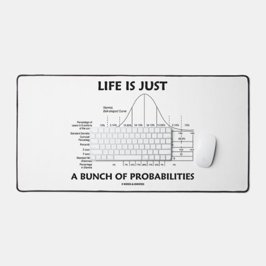 Das Leben ist nur ein Haufen Wahrscheinlichkeitsst Schreibtischunterlage (Tastatur & Maus)