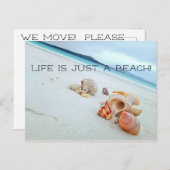 Das Leben ist nur ein Strand Postkarte (Vorne/Hinten)