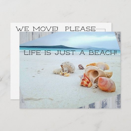 Das Leben ist nur ein Strand Postkarte (Vorne/Hinten)