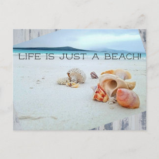 Das Leben ist nur ein Strand Postkarte