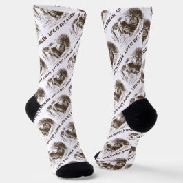 Das Leben ist nur ein Traum Wunderland schlafend r Socken