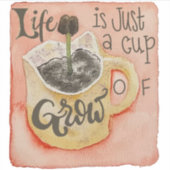 Das Leben ist nur eine Tasse Kaffee-Inspiration. Aufkleber (Vorderseite)