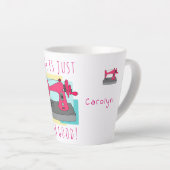 Das Leben ist nur gut nähen! Personalisiert. Milchtasse (Rechte Ecke)