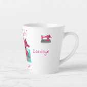 Das Leben ist nur gut nähen! Personalisiert. Milchtasse (Rechts)