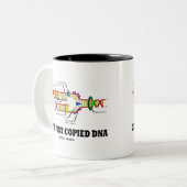 Das Leben ist nur kopiert DNA molekulare Biologie Zweifarbige Tasse (Vorderseite Links)