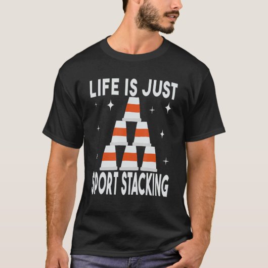 Das Leben ist nur Sport Stacking Geschwindigkeit S T-Shirt (Vorderseite)