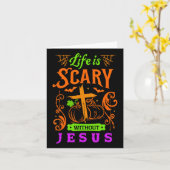 Das Leben ist ohne Jesus Christlich Halloween Je Karte (Gelbe Blume)