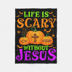 Das Leben ist ohne Jesus Christliches Halloween Be Fleecedecke