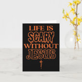 Das Leben ist ohne Jesus Christliches Halloween Be Karte (Gelbe Blume)