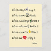 Das Leben ist Postkarte (Vorderseite)