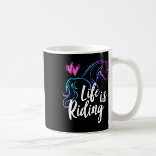 Das Leben ist Reitpferde Reitreiter Teen Girl K Kaffeetasse
