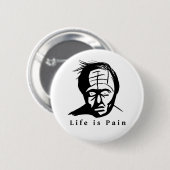 Das Leben ist schmerzhaft Button (Vorne & Hinten)