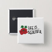 Das Leben ist schön Button (Vorne & Hinten)