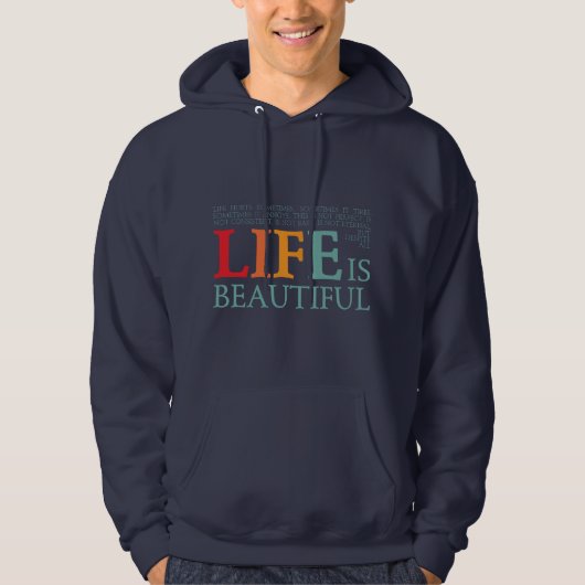 Das Leben ist schön Hoodie (Vorderseite)