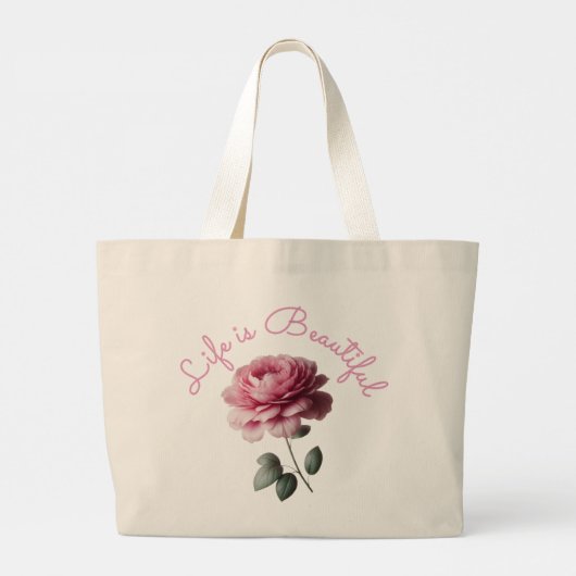 Das Leben ist schön Jumbo Stoffbeutel (Rückseite)