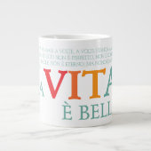 Das Leben ist schön Jumbo-Tasse (Vorderseite)