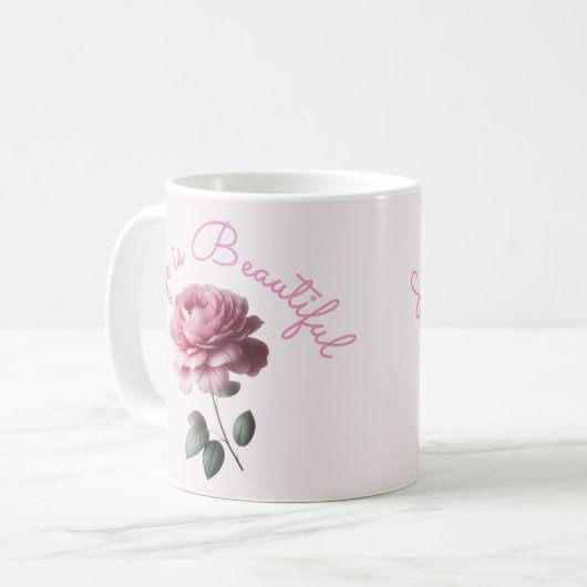 Das Leben ist schön Kaffeetasse (Vorderseite Links)