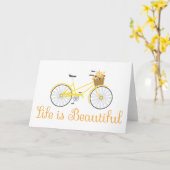 Das Leben ist schön Karte (Gelbe Blume)