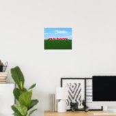 "Das Leben ist schön" Landschaft anpassbar Poster (Heimbüro)