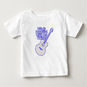 Das Leben ist schön mit meiner Gitarre. Vintag bla Baby T-shirt