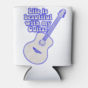 Das Leben ist schön mit meiner Gitarre. Vintag bla Dosenkühler