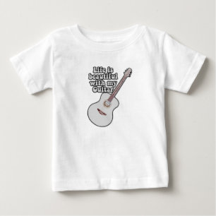 Das Leben ist schön mit meiner Gitarre. vintage fa Baby T-shirt