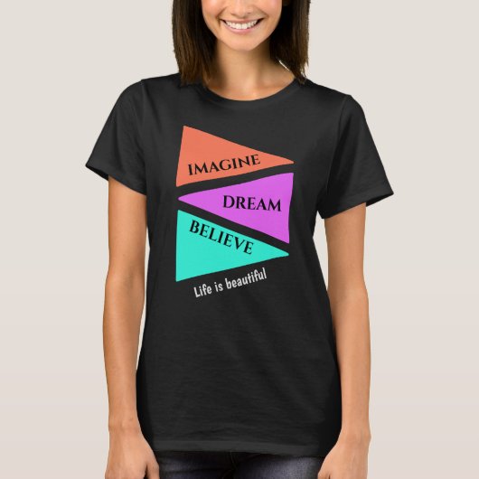 DAS LEBEN IST SCHÖN T-Shirt (Vorderseite)