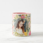 Das Leben ist schön | Tasse des Blumendesigns des<br><div class="desc">Eine stilvolle,  elegante Tasse mit Blumendesign und einem Rundrahmen für Ihr Foto! Tolle Geschenkidee für Muttertag,  Oma,  Geburtstag,  Weihnachten,  Ostern und mehr!</div>