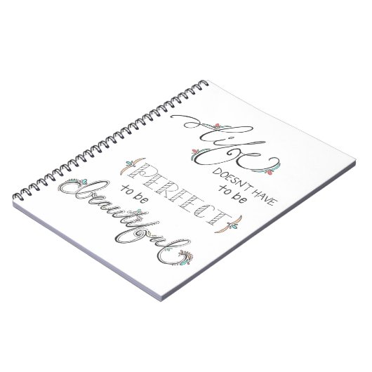 das Leben ist schön - übergeben Sie gezeichnetes Notizblock (Linke Seite)