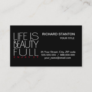 Das Leben ist schön Visitenkarte