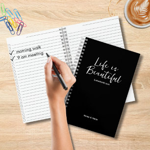Das Leben ist schöne Blog Website Black Checklist Notizblock