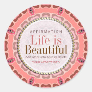 Das Leben ist schöne Erdrosa-Stammes- Aufkleber