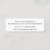 Das Leben ist schöne Mini Visitenkarte (Rückseite)