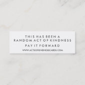 Das Leben ist schöne Mini Visitenkarte (Rückseite)