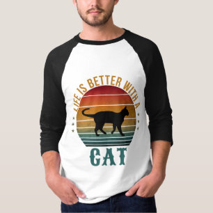 DAS LEBEN IST SCHÖNER MIT EINER KATZE T-Shirt