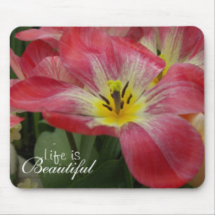 Das Leben ist schönes BlumenMousepad Mousepad