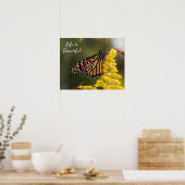 Das Leben ist schönes Monarchfalter-Plakat Poster (Küche)