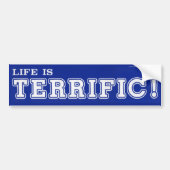 Das Leben ist SCHRECKLICH! Autoaufkleber (Vorne)