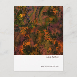 Das Leben ist schwierig Postkarte