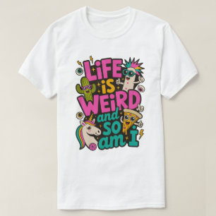 Das Leben ist seltsam und ich auch Herren Basic T- T-Shirt