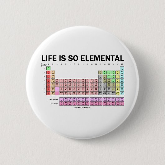 Das Leben ist so elementar (Periodensystem der Button (Vorderseite)