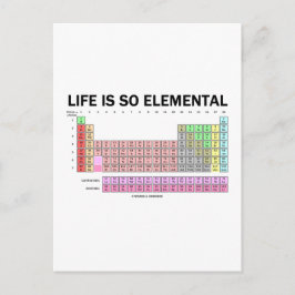 Das Leben ist so elementar (periodische Elementübe Postkarte