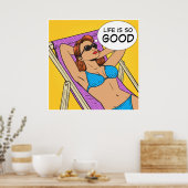 Das Leben ist so gut Poster (Küche)