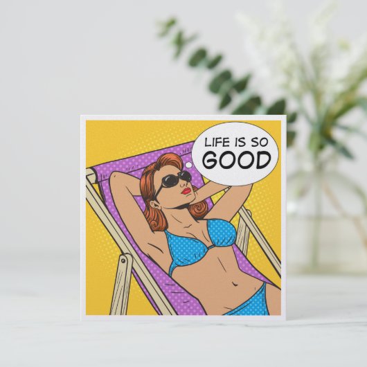 Das Leben ist so gut wie einladender Cocktail #3 Einladung (Stehend Vorderseite)